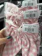 Pink Gingham Bow