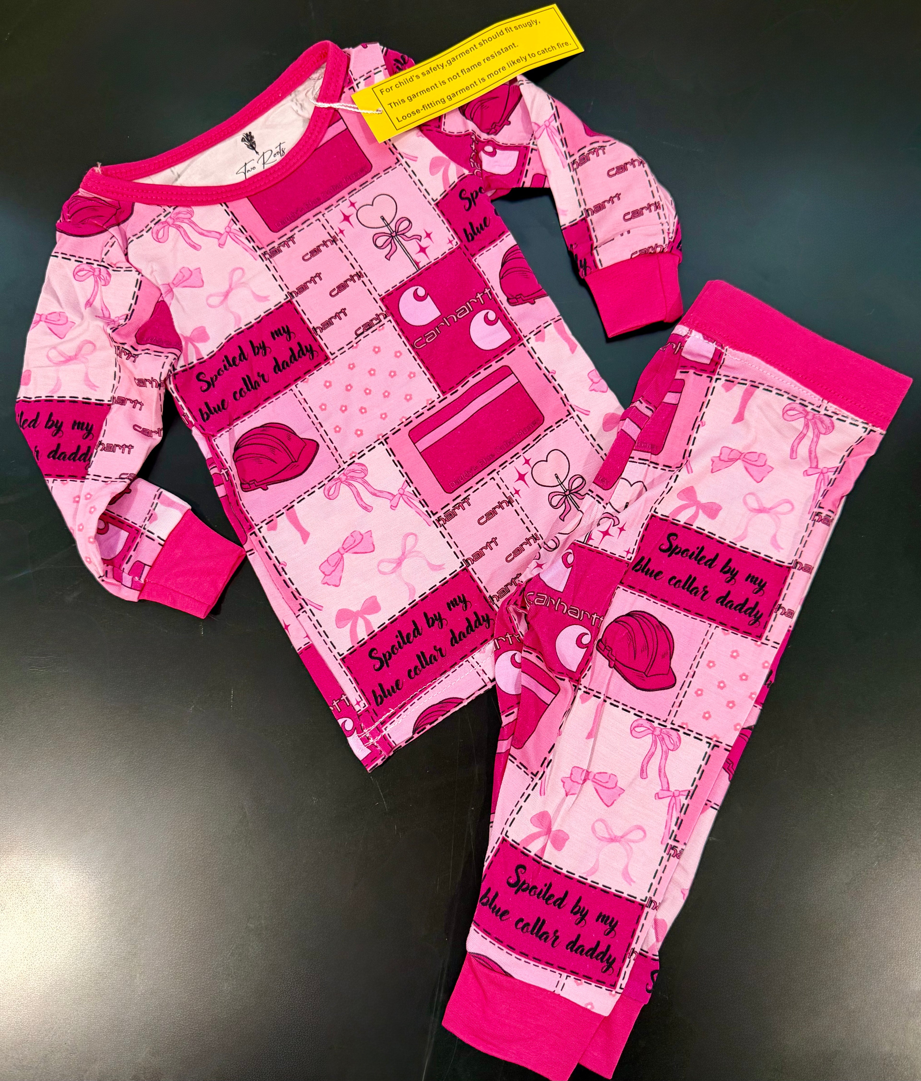 Spoiled by my Blue Collar Daddy Bamboo Set