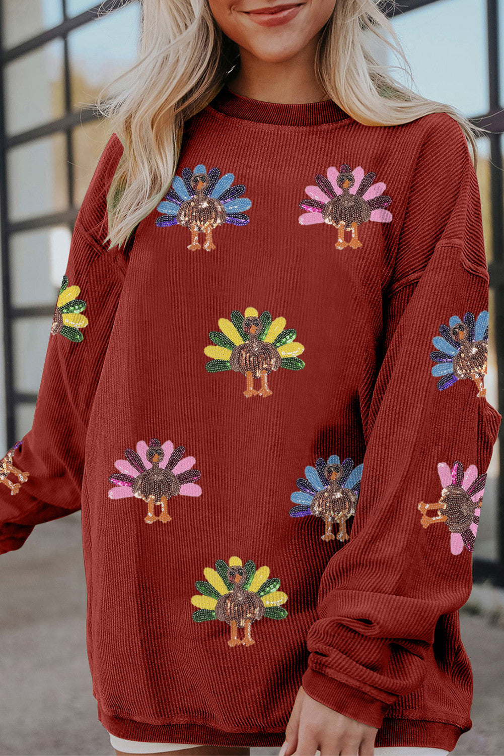 Sequin Turkey Baggy Sweatshirt RTS