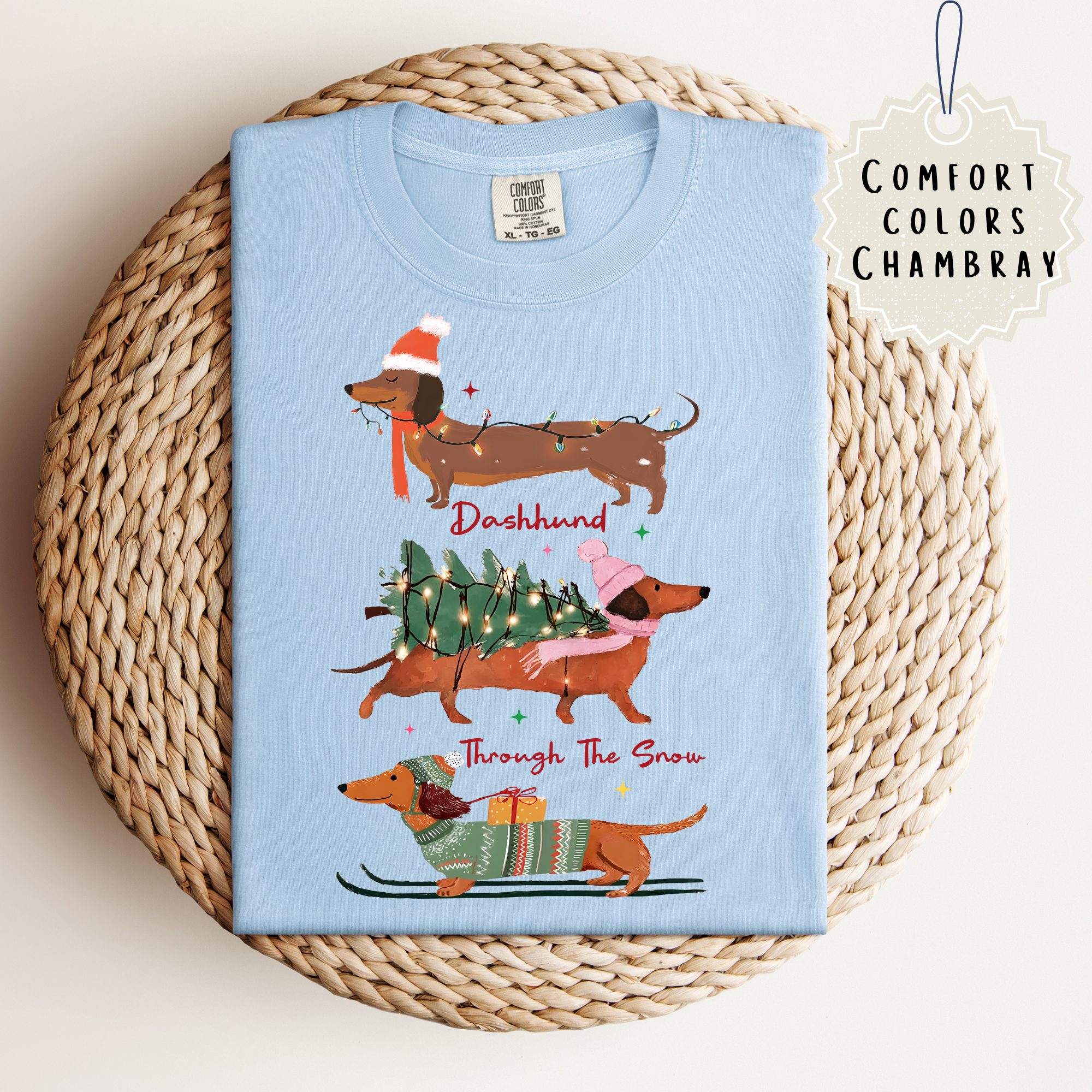 Dachshund--Through The Snow Tee.