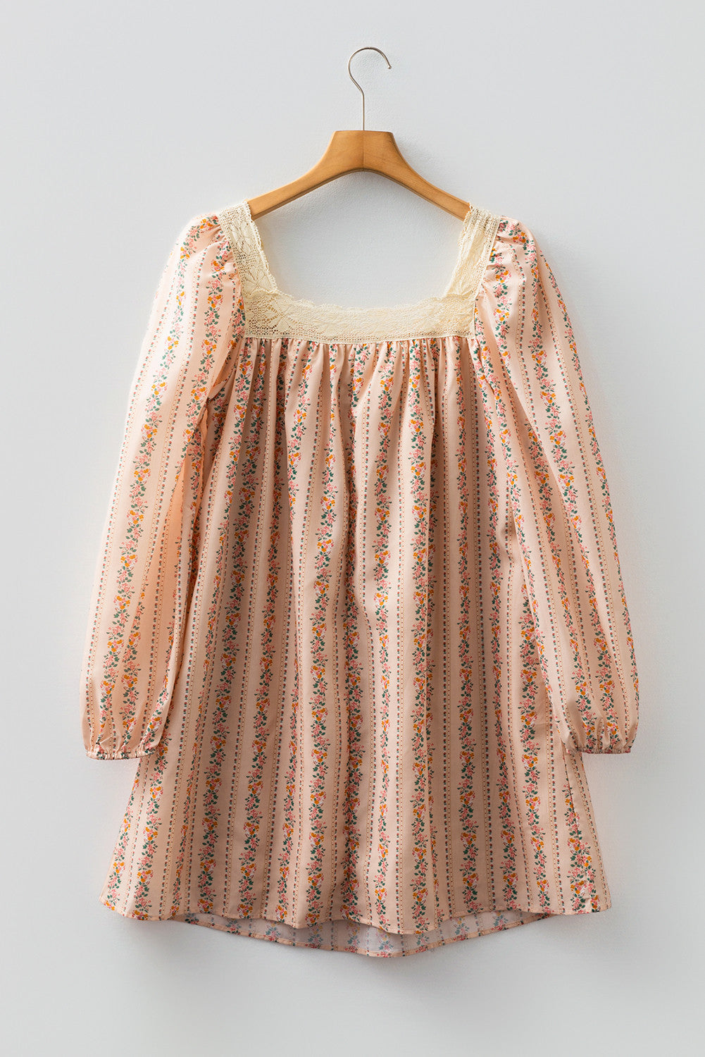 Floral Velvet Bow Loose Mini Dress RTS