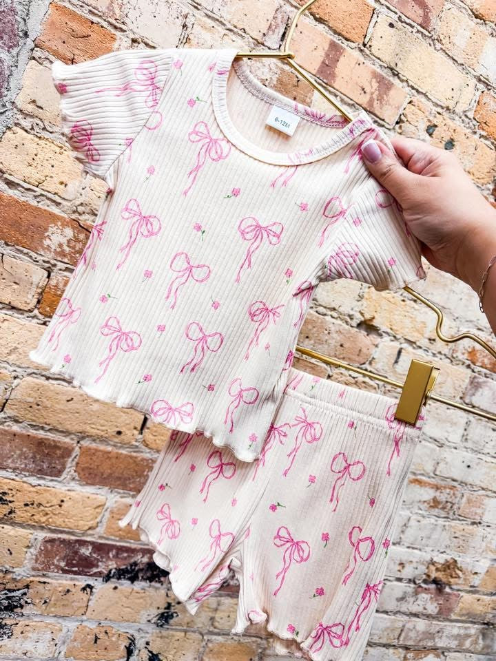 Bow Ribbed Set