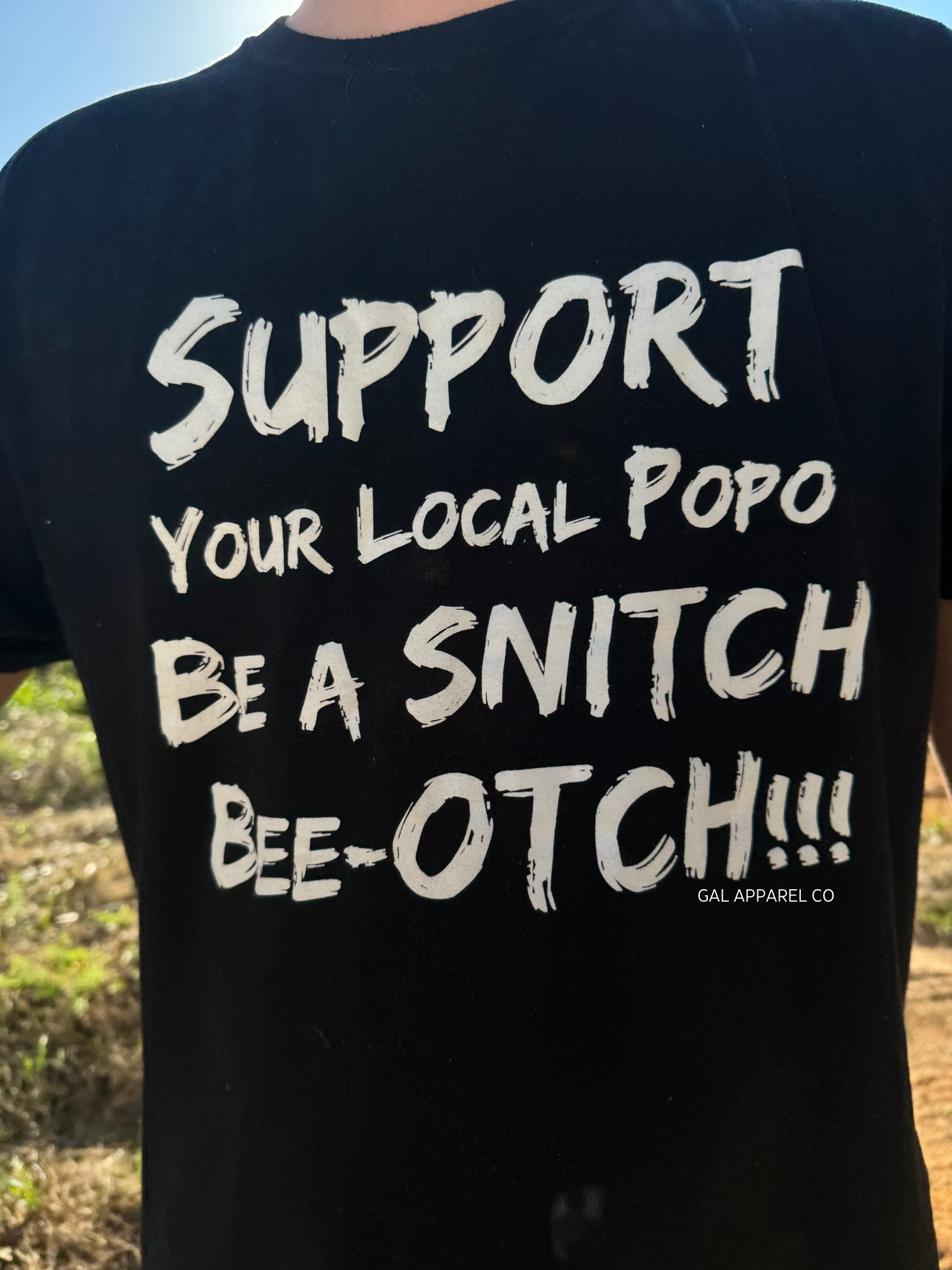 Support your local popo tee or sweatshirt